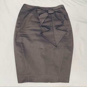 #6- Gray Pencil Skirt with bow